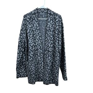 MICHAEL STARS Leopard Print Open Front Oversized Cardigan Size‎ L EUC